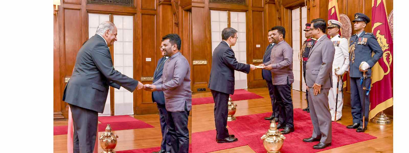 නව තානාපතිවරු දෙදෙනෙකු ජනපතිට අක්තපත්‍ර භාරදෙයි..